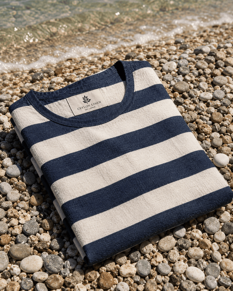 Striped Linen T Shirt